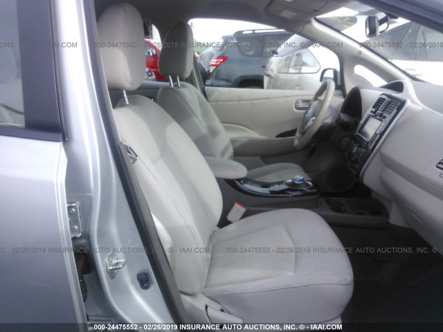 JN1AZ0CP2CT017035 - 2012 NISSAN LEAF SV/SL SILVER photo 5