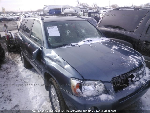 JTEEW21A060022057 - 2006 TOYOTA HIGHLANDER HYBRID BLUE photo 6