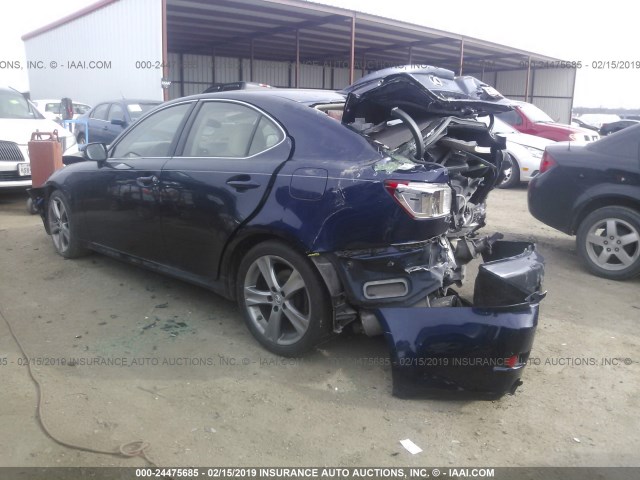 JTHBF5C21B5133193 - 2011 LEXUS IS 250 BLUE photo 3