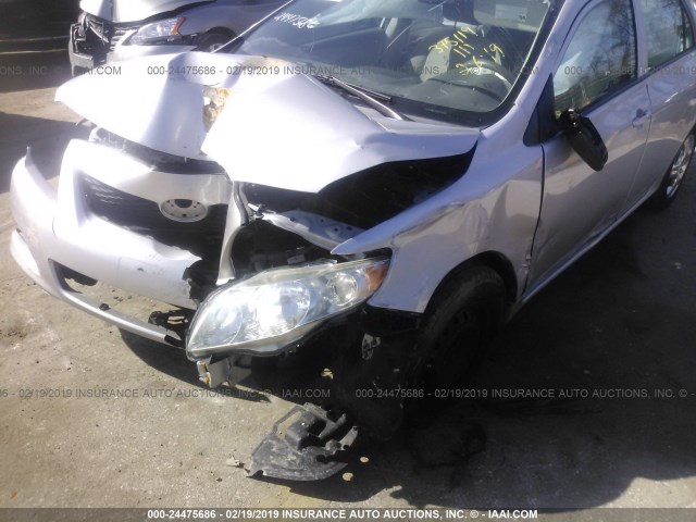 2T1BU4EE9AC487439 - 2010 TOYOTA COROLLA S/LE/XLE SILVER photo 6