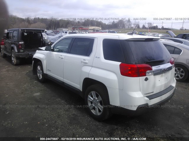 2GKALMEK0D6226392 - 2013 GMC TERRAIN SLE WHITE photo 3