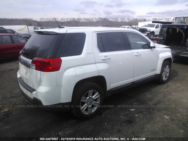 2GKALMEK0D6226392 - 2013 GMC TERRAIN SLE WHITE photo 4