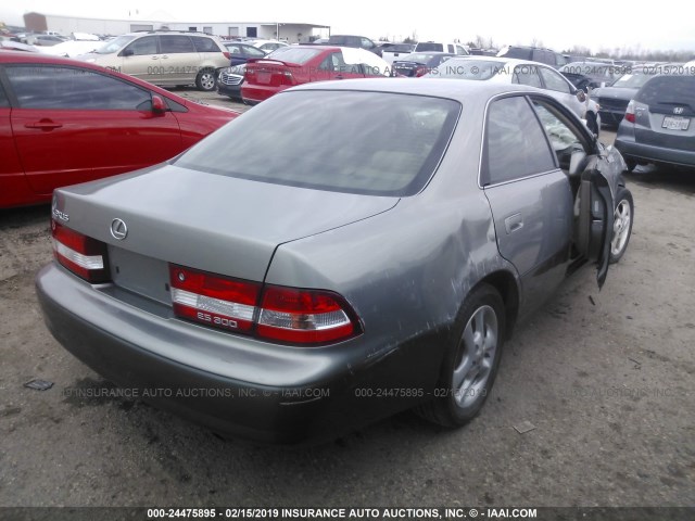 JT8BF28G4Y5094062 - 2000 LEXUS ES 300 GRAY photo 4