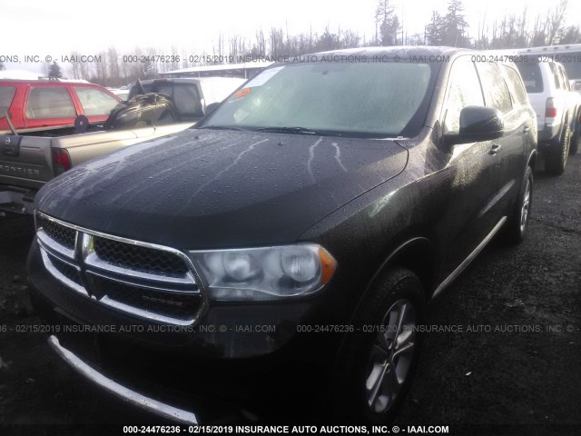 1C4RDHAG2DC637238 - 2013 DODGE DURANGO SXT BLACK photo 2