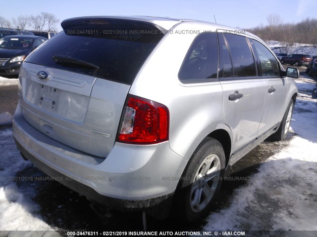 2FMDK3G99DBA04369 - 2013 FORD EDGE SE SILVER photo 4