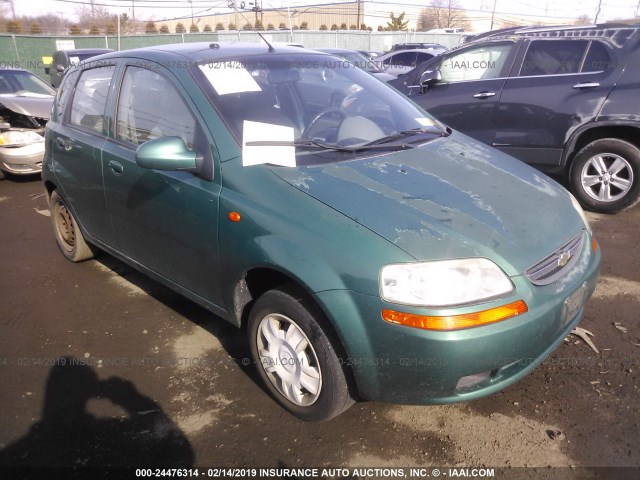 KL1TD62634B169257 - 2004 CHEVROLET AVEO GREEN photo 1