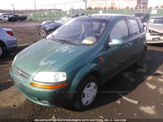 KL1TD62634B169257 - 2004 CHEVROLET AVEO GREEN photo 2