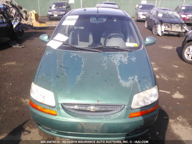 KL1TD62634B169257 - 2004 CHEVROLET AVEO GREEN photo 6