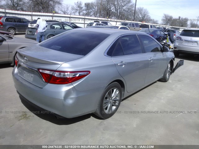 4T1BF1FK1GU177886 - 2016 TOYOTA CAMRY LE/XLE/SE/XSE SILVER photo 4