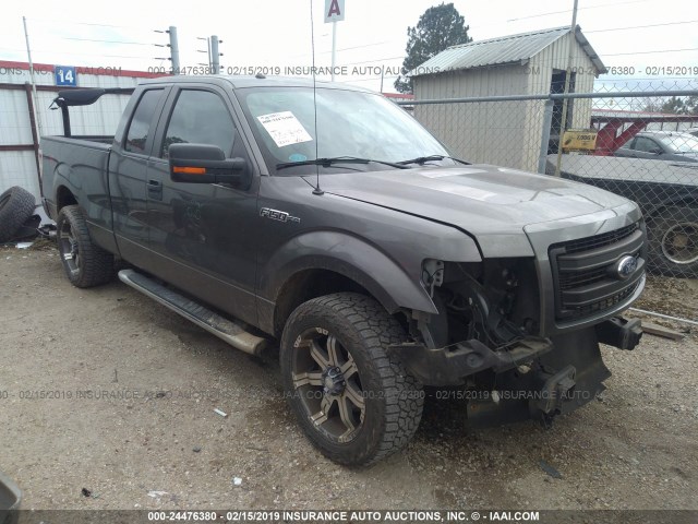 1FTFX1CF8DFD52824 - 2013 FORD F150 SUPER CAB GRAY photo 1