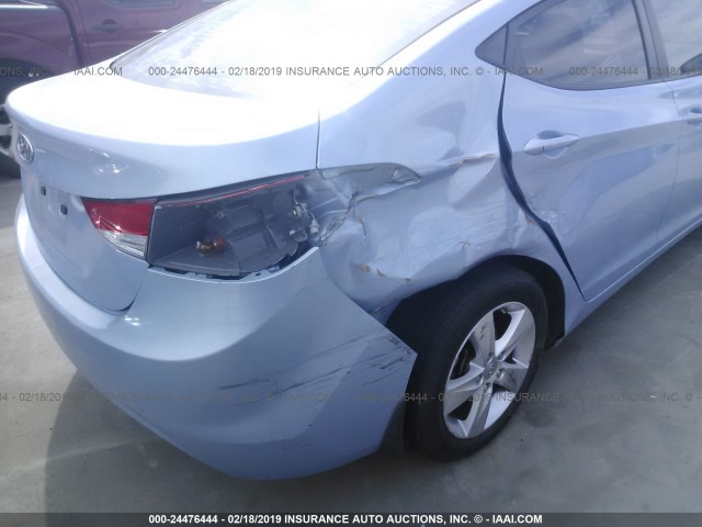 KMHDH4AE5DU666227 - 2013 HYUNDAI ELANTRA GLS/LIMITED Light Blue photo 6