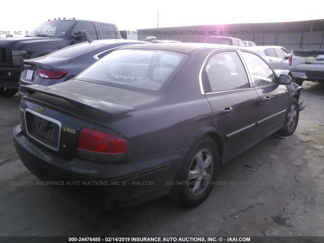 KMHWF25S24A007896 - 2004 HYUNDAI SONATA GL BLACK photo 4