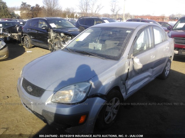 KNADE223596451437 - 2009 KIA RIO LX/SX SILVER photo 2