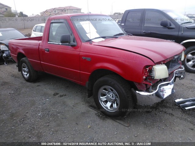 1FTYR10V1YPA65856 - 2000 FORD RANGER RED photo 1