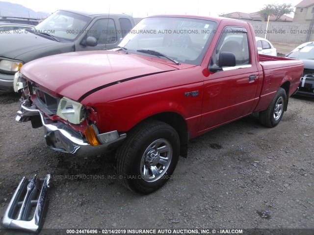 1FTYR10V1YPA65856 - 2000 FORD RANGER RED photo 2