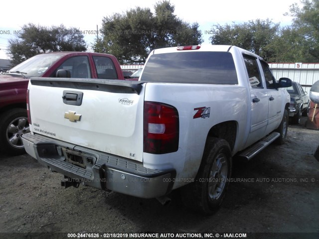 3GCPKSE37BG231922 - 2011 CHEVROLET SILVERADO K1500 LT WHITE photo 4