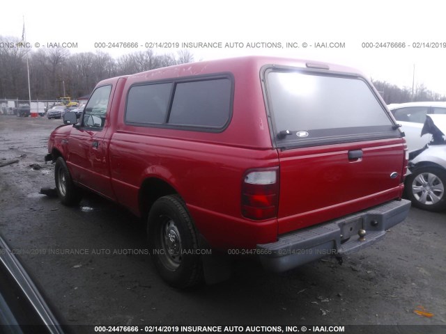 1FTYR10D93PB23812 - 2003 FORD RANGER RED photo 3