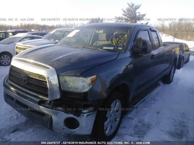 5TFCV54117X004381 - 2007 TOYOTA TUNDRA DOUBLE CAB SR5 GRAY photo 2