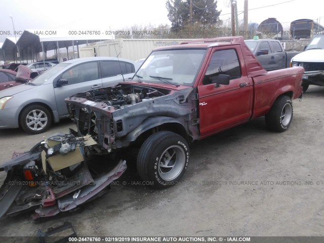 1FTCR10A7KUC69741 - 1989 FORD RANGER RED photo 2