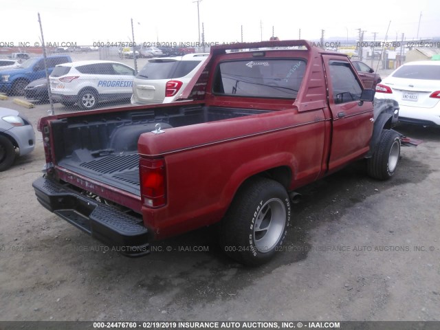 1FTCR10A7KUC69741 - 1989 FORD RANGER RED photo 4