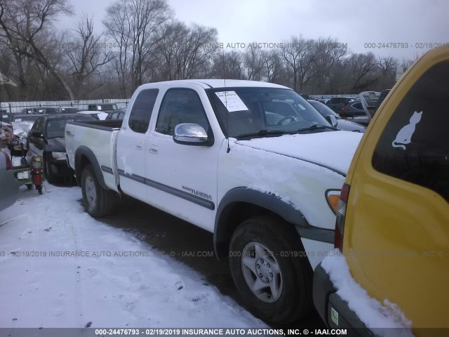 5TBRT341X1S148327 - 2001 TOYOTA TUNDRA ACCESS CAB/ACCESS CAB SR5 WHITE photo 1