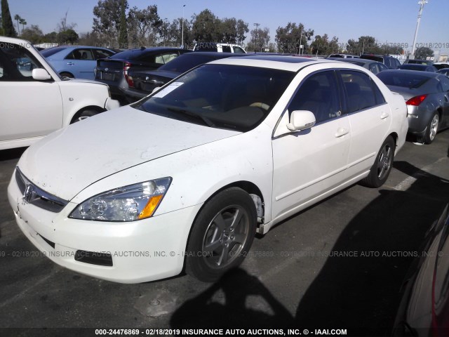 JHMCN36577C001897 - 2007 HONDA ACCORD HYBRID WHITE photo 2