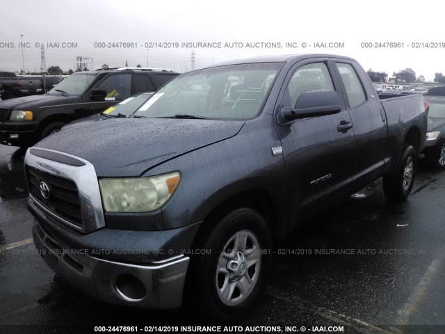 5TBRT54197S457260 - 2007 TOYOTA TUNDRA DOUBLE CAB SR5 BLUE photo 2