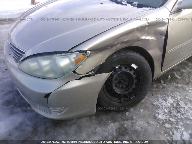 4T1BE32K15U392248 - 2005 TOYOTA CAMRY LE/XLE/SE GOLD photo 6