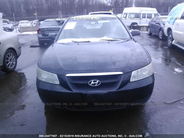 KMHET46C36A145361 - 2006 HYUNDAI SONATA GL BLACK photo 6