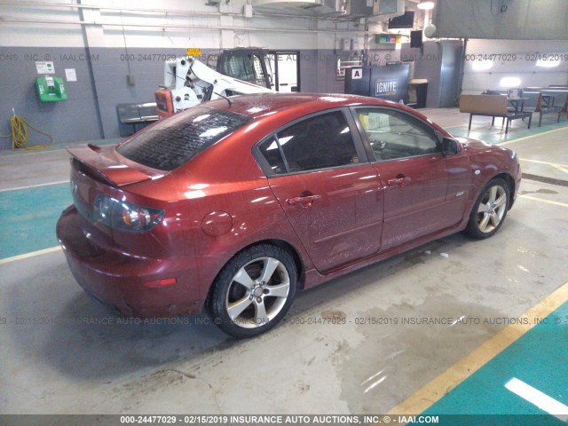 JM1BK323261535894 - 2006 MAZDA 3 S RED photo 4