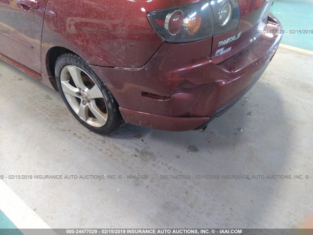 JM1BK323261535894 - 2006 MAZDA 3 S RED photo 6