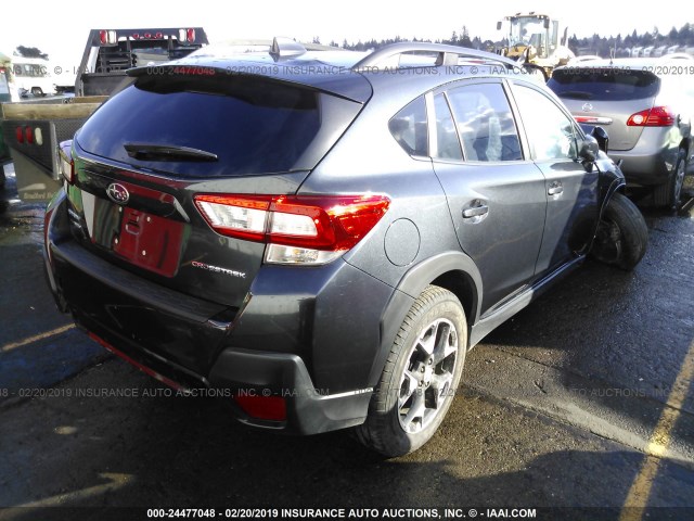 JF2GTABC9JH308422 - 2018 SUBARU CROSSTREK PREMIUM GRAY photo 4