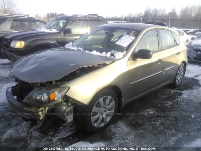 JF1GH61628H832004 - 2008 SUBARU IMPREZA 2.5I BEIGE photo 2