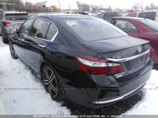 1HGCR2F58GA025543 - 2016 HONDA ACCORD SPORT BLACK photo 3