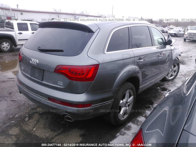 WA1LMAFE8DD013971 - 2013 AUDI Q7 PREMIUM PLUS SILVER photo 4