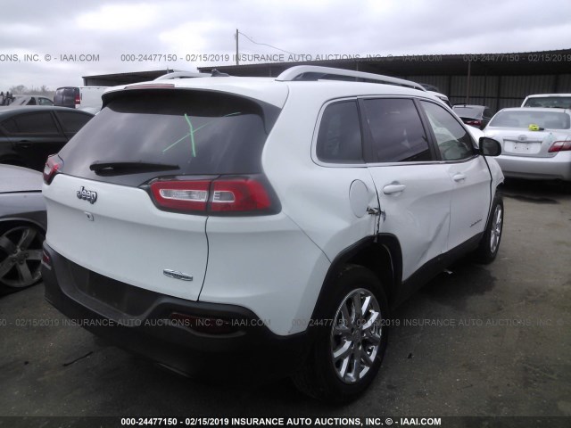 1C4PJLCB4FW706355 - 2015 JEEP CHEROKEE LATITUDE WHITE photo 4