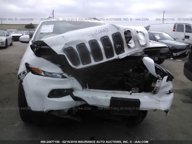 1C4PJLCB4FW706355 - 2015 JEEP CHEROKEE LATITUDE WHITE photo 6