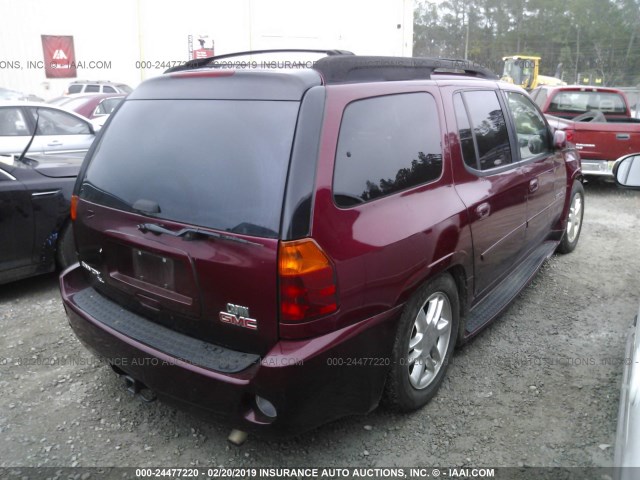 1GKES66M866137484 - 2006 GMC ENVOY DENALI XL MAROON photo 4