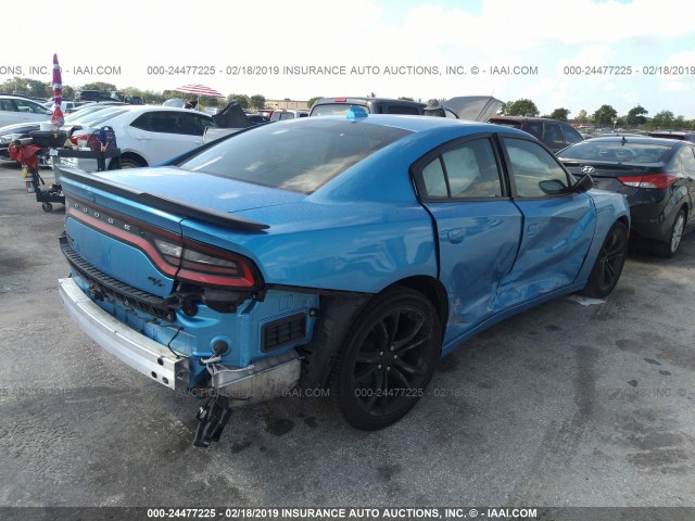 2C3CDXCT3GH115461 - 2016 DODGE CHARGER R/T BLUE photo 4