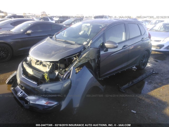 3HGGK5H69JM704924 - 2018 HONDA FIT SPORT GRAY photo 2