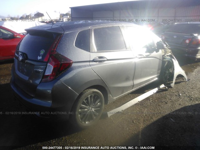 3HGGK5H69JM704924 - 2018 HONDA FIT SPORT GRAY photo 4