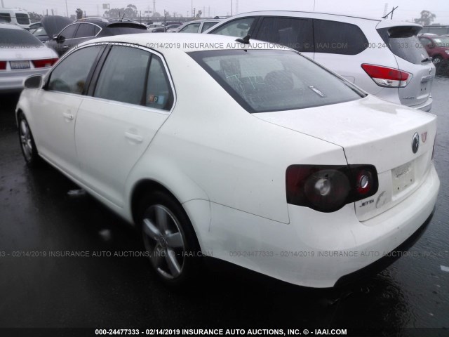 3VWRZ71K88M084533 - 2008 VOLKSWAGEN JETTA SE/SEL WHITE photo 3