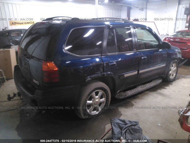 1GKDT13S542302460 - 2004 GMC ENVOY BLUE photo 4