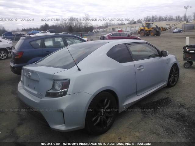 JTKJF5C79E3068451 - 2014 TOYOTA SCION TC SILVER photo 4