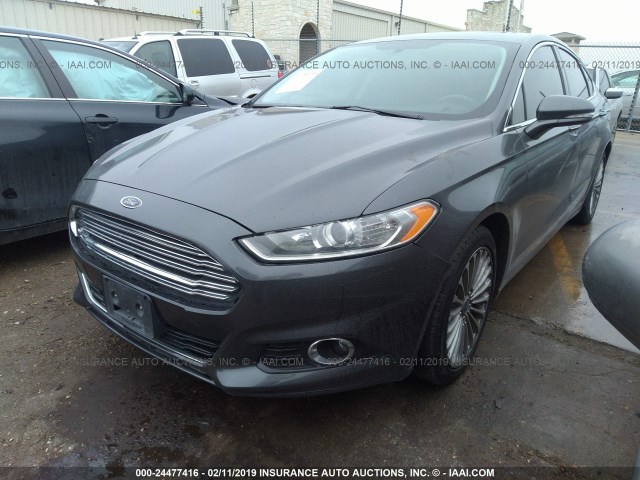 3FA6P0K95GR119003 - 2016 FORD FUSION TITANIUM GRAY photo 2