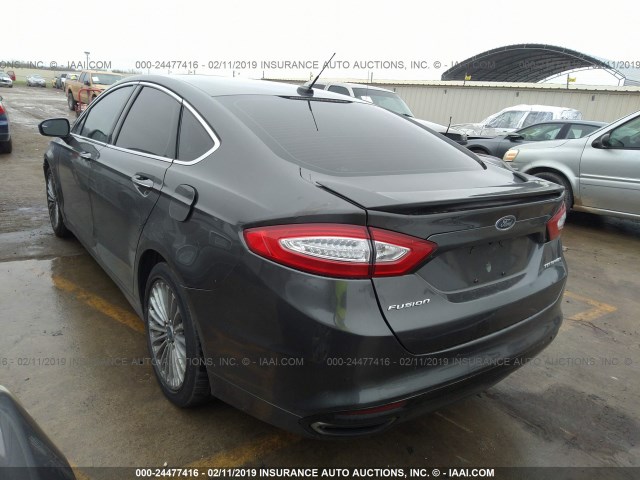 3FA6P0K95GR119003 - 2016 FORD FUSION TITANIUM GRAY photo 3