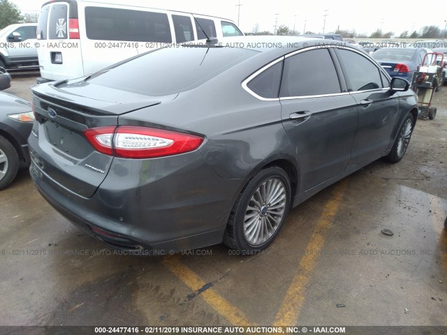 3FA6P0K95GR119003 - 2016 FORD FUSION TITANIUM GRAY photo 4