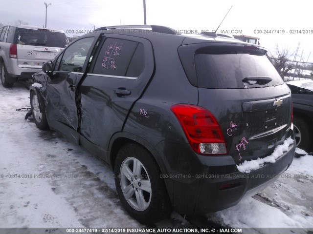 3GNCJLSB8GL231162 - 2016 CHEVROLET TRAX 1LT GRAY photo 3