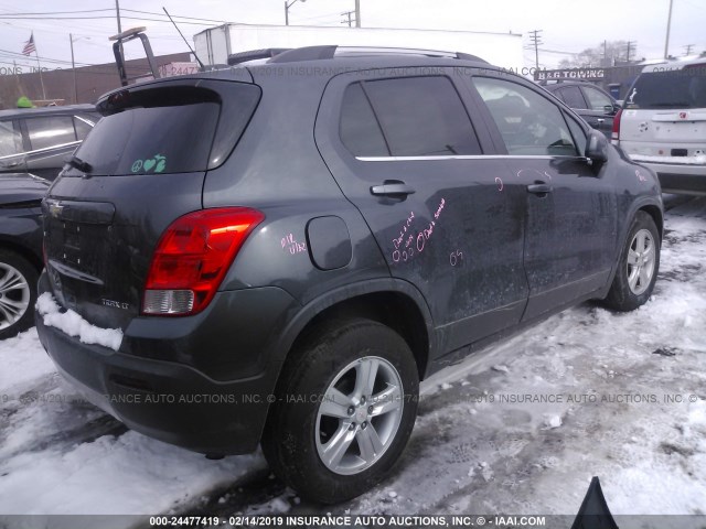 3GNCJLSB8GL231162 - 2016 CHEVROLET TRAX 1LT GRAY photo 4