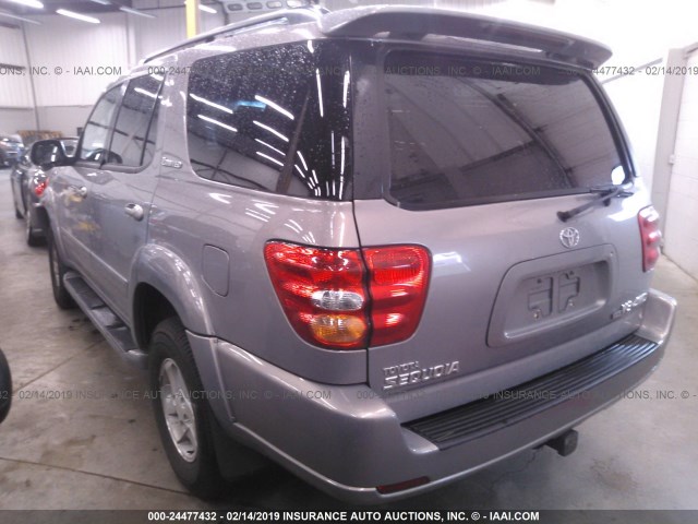 5TDBT48A62S108871 - 2002 TOYOTA SEQUOIA LIMITED SILVER photo 3